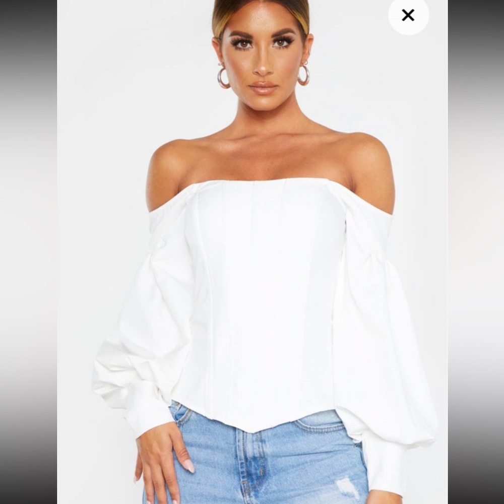 White corset top